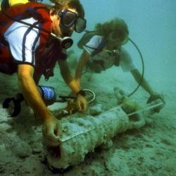 Underwater View of Swivel Gun