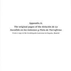The 1622 Tierra Firme Fleet - An Account of the Disaster and the People - Appendix A