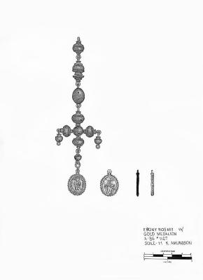 Artifact Drawing - Rosary with Medallion