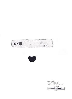 Artifact Drawing - Gold Bar 