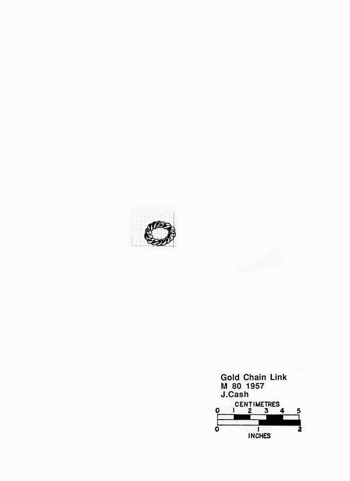 Artifact Drawing - Gold Chain Link 