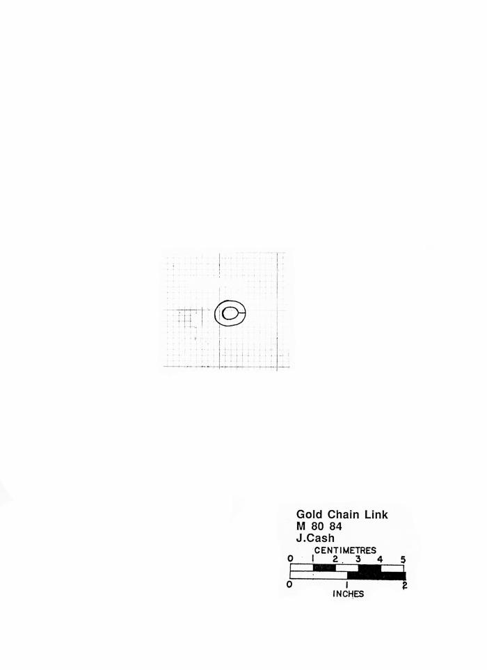 Artifact Drawing - Gold Chain Link 