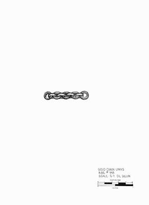 Artifact Drawing - Gold Chain Links  