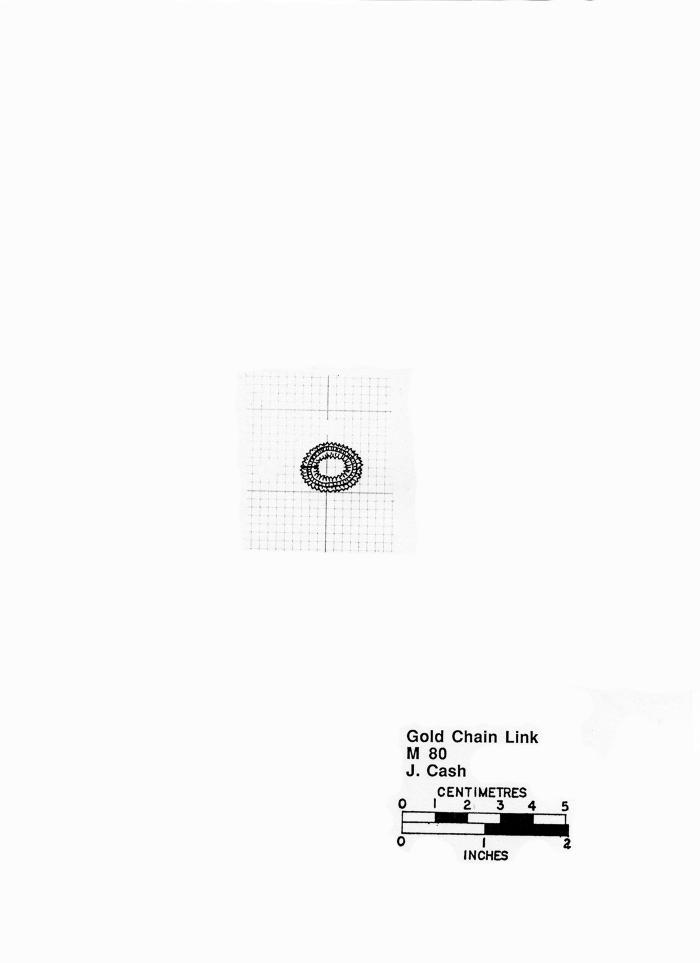 Artifact Drawing - Gold Chain Link