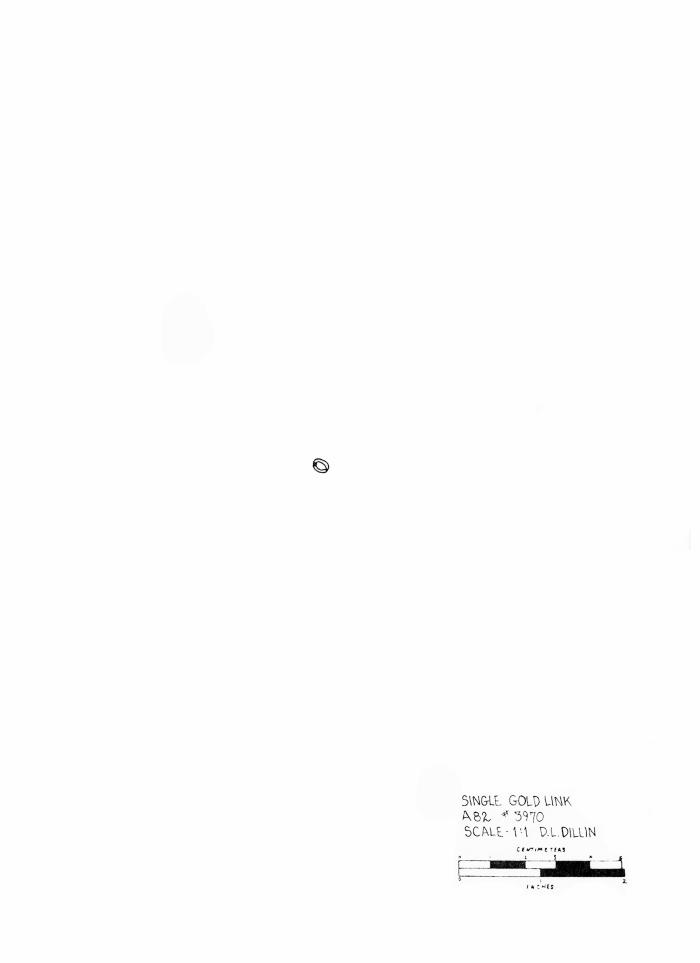 Artifact Drawing - Gold Chain Link  