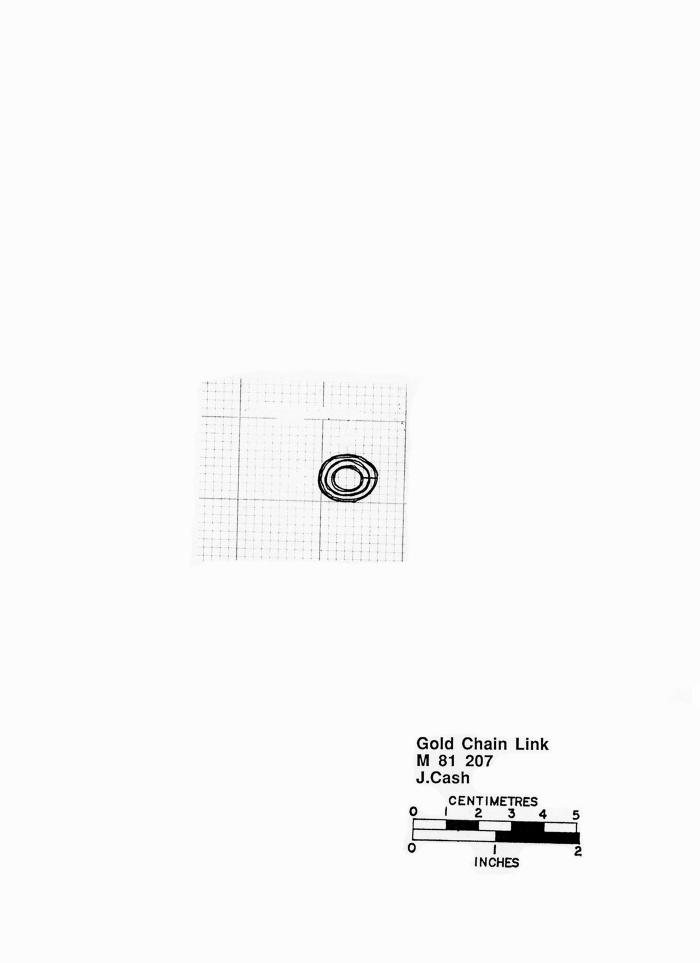 Artifact Drawing - Gold Chain Link  