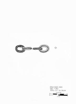 Artifact Drawing - Gold Chain Links 