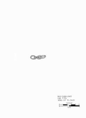 Artifact Drawing - Gold Chain Links   