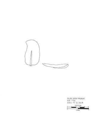 Artifact Drawing - Spoon Fragment
