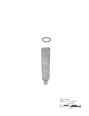 Artifact Drawing - Scabbard Tip 