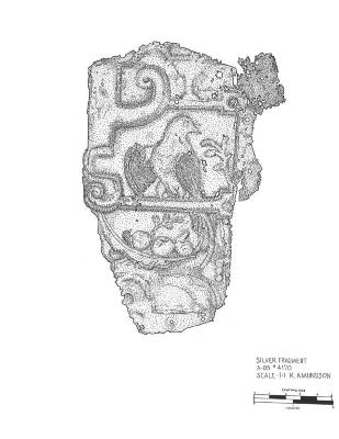 Artifact Drawing - Silver Decorative Fragment