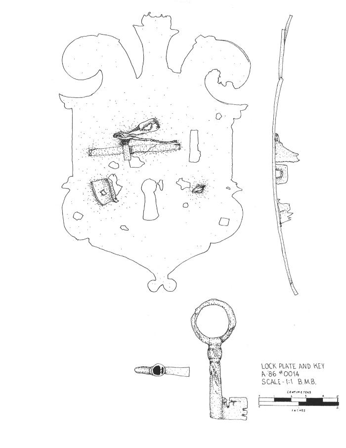 Artifact Drawing - Lock Plate & Key